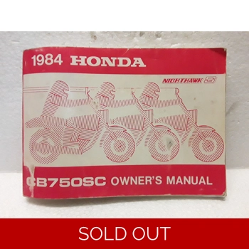 1984 Honda CB750SC Nighthawk Owner's Manual
